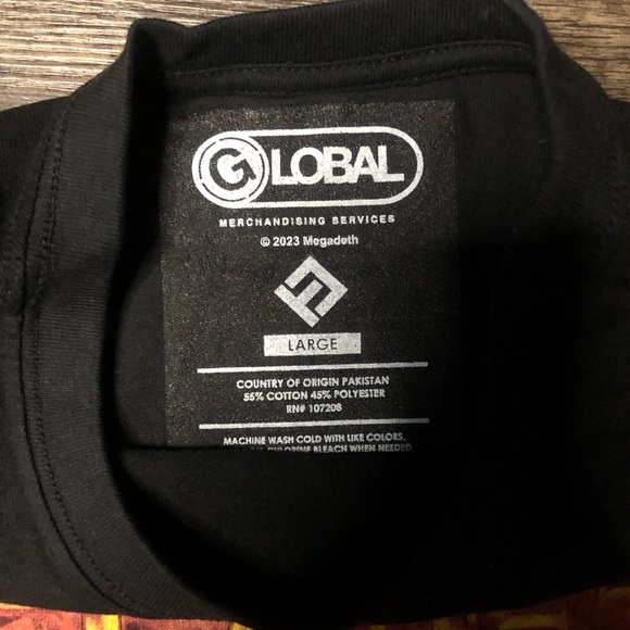 Mega Deth Large Black T Shirt - Picture 2 of 3